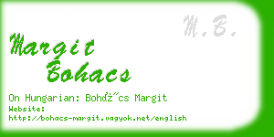 margit bohacs business card